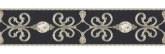A.S. Création Bordüre selbstklebende Bordüre Only Borders barock silber 5,00x0,15 m