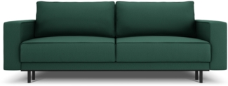 Micadoni Schlafsofa Caro 3-Sitzer Strukturierter Stoff Grün 140x200