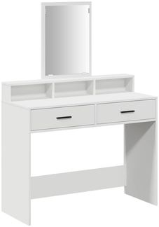 vidaXL Schminktisch mit Regal Weiß 100 x 41 x 140 cm Holzwerkstoff 865145