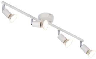 ZMH LED Deckenleuchte 4 GU10 Leuchtmittel Moderne Deckenlampe Innenstrahler Weiß