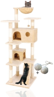 Rohrschneider Kratzbaum Kratzbaum Marley, Katzenbaum mit Katzenhöhlen und Katzenkuschelnest