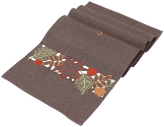 Tischläufer Herbstlaub braun Tischdecke Tischtuch Tischband Esstisch Tisch Deko
