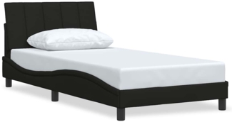 vidaXL Bettgestell ohne Matratze "Hanko" Schwarz 100x200 cm Stoff 3310372