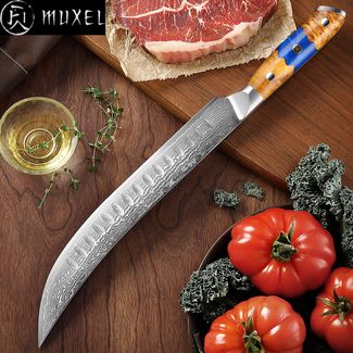 Traumhaft schönes Schinkenmesser Tranchiernmesser: Mühelos hauchzarte Scheiben für ungetrübten Genuss! Schinkenmesser Aufschnittmesser