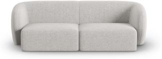 Micadoni Modulares Sofa Shane 2-Sitzer Chenille Silber Melange