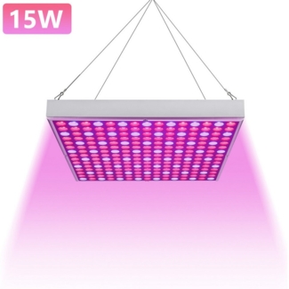 Clanmacy Pflanzenlampe LED 15W Wachstumslicht für Zimmerpflanzen Vollspektrum Pflanzenlicht