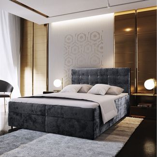 Masseno Boxbett GLOS 180x200 cm mit Bonell Matratze und Topper