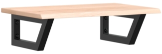 vidaXL Waschtischplatte mit Halterung Stahl und Massivholz Eiche 3302543