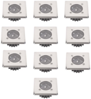 Home4Living LED Solarleuchte Bodeneinbaustrahler Sets eckig Solarleuchten Außenleuchte, Dämmerungssensor, inkl. LED, Solarbetrieb, Dämmerungssensor, trittfest