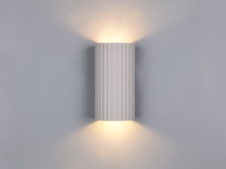 Wandleuchte SOKA mit Up and Down Lichteffekt, Metall Hellgrau, Höhe 18cm