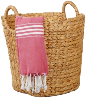 Casa Moro Aufbewahrungskorb Flechtkorb mit Henkel Naturkorb aus Seegras geflochten (Aufbewahrung Korb Skandi Landhaus Stil), Weidenkorb Deko Korb Korbtasche Boho Chic L IN22