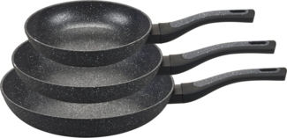 my home Pfannen-Set Dela, Aluminium (Set, 3-tlg), mit rauer Oberfläche für ein besonderes Braterlebnis