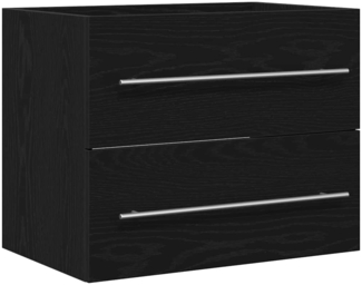 vidaXL Waschbeckenunterschrank Schwarz Eichen-Optik 60x38,5x48 cm 862028