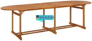 Garten-Esstisch SEDO 280x90x75 cm Massivholz Akazie | Gartentisch Holz klappbar Outdoortisch Terrassentisch verstellbar