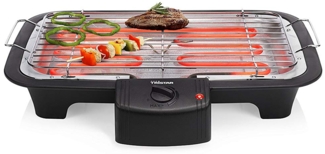 BBQ Tischgrill Elektrogrill mit Wasserschale, 38x22cm, 2000Watt
