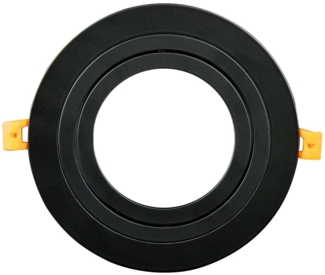 Einbaustrahler AR111 Downlight Einbaurahmen Schwenkbar verstellbar Einbauspot 180x25mm Bohrloch Aluminium für LED Leuchtmittel Rund Schwarz