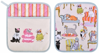 Ulster Weavers Topflappen Cool Cats, (1-tlg, 1-teilig), 1x Topflappen hitzebeständig wattiert Pfannen Untersetzer ca. 21x21 cm