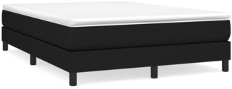 vidaXL Boxspringbett mit Matratze Schwarz 160x200 cm Stoff 3144087