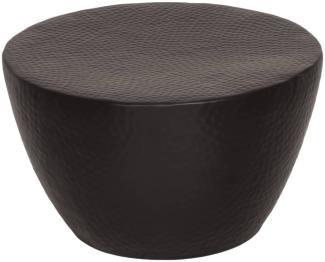vidaXL Couchtisch Aluminium Gehämmert Ø 50x30 cm Schwarz 359611