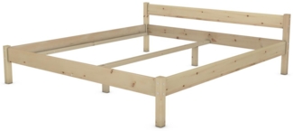 Pfostenbett aus Zirbenholz (Zirbe) "Zirben-Amelie" 200x220 cm