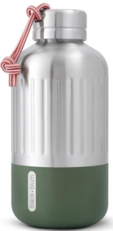 Trinkflasche Isolierflasche 0,65L Edelstahl black+blum olive BAM-EIWB-S010