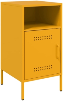 vidaXL Nachttisch Senfgelb 36x39x68 cm Stahl 843072