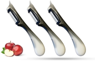 SMI Sparschäler Sparschäler Solingen Gemüseschäler Kartoffelschäler Universalschäler, (3-tlg, 3 tlg), Rechts- und Linkshänder nach klingen wechseln
