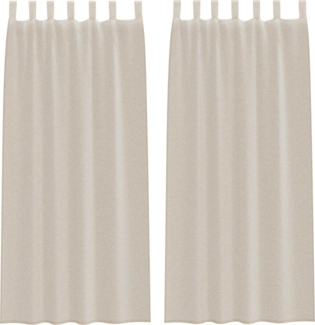 vidaXL Voile-Vorhang mit Vorhängen 2 pcs Sand 245 x 140 cm Polyester 4108045