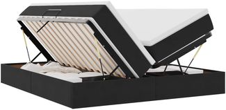 vidaXL Aufbewahrungsbett mit Matratze Schwarz 180 x 200 cm Samt 3370363