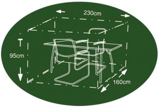 Abdeckhaube anthrazit für Sitzgruppe Abdeckplane Schutzhülle 230x160x95cm