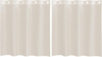 vidaXL Vorhang Voile Vorhänge mit Ösen 2 Stk. Creme 140x140 cm, (1 St)