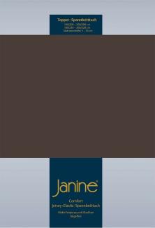 Janine Topper Comfort Jersey Spannbetttuch|180x200 cm - 200x220 cm| dunkelbraun