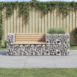 vidaXL Gartenbank mit Gabione Massivholz Kiefer 3196242