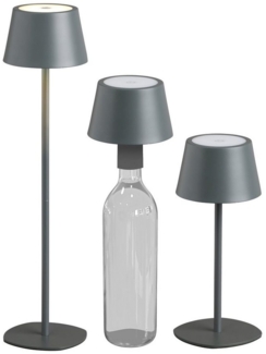 Northpoint LED Tischleuchte LED Akku Tischlampe Flaschenleuchte 3in1 45cm warmweiß