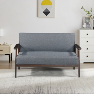 2-Sitzer Polstersofa Kinda 121x69x75 cm Grau [en. casa]