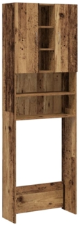 vidaXL Waschmaschinenschrank Altholz-Optik 64x25,5x190 cm 856649