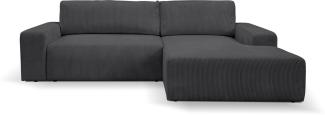 WERK2 Ecksofa Hugo-L L-Form, Design Ecksofa in Cord mit Schlaffunktion & Bettkasten