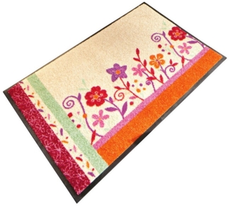 wash+dry by Kleen-Tex Fußmatte Fußmatte, eckig, Höhe: 7 mm, Blumen