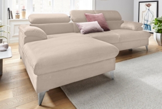 COTTA Ecksofa Caluso L-Form, inklusive Kopfteilverstellung, wahlweise mit Bettfunktion