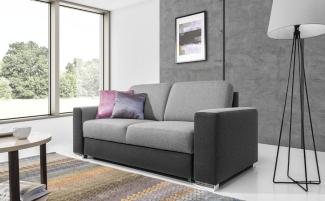 Sofa 2-Sitzer JUNES Webstoff Grau / Hellgrau 180 x 90 x 91 cm