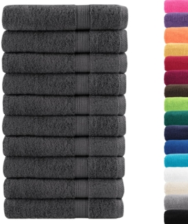 vidaXL 'SOLUND' Premium-Badetücher, 10 Stk., Anthrazit, 80x200 cm