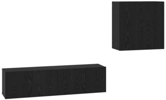 vidaXL TV-Schrank-Set 4 pcs Schwarz Eichen-Optik Holzwerkstoff 3393373