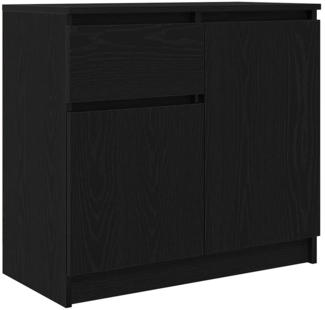vidaXL Sideboard mit Schublade Schwarz Eichen-Optik 71x35x65 cm 861599