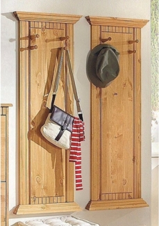 Home affaire Garderobenpaneel Rustic, (2 Stück), aus massiver Kiefer, mit dekorativen Fräsungen