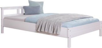 Ticaa Futonbett Merci, Einzelbett, aus Kiefer Massivholz, inkl. Rollrost