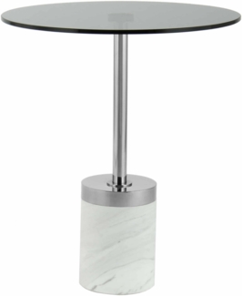 Beistelltisch Lana 125 Silber / Weiß