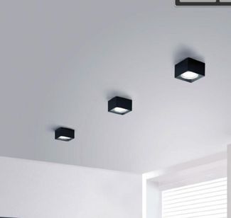 Helestra LED-Deckenleuchte KARI 12x12 cm schwarz 15/1945. 22