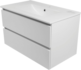 welltime Badmöbel-Set Toledo in verschiedenen Breiten erhältlich, (Komplett-Set), Waschtisch inkl. Becken und LED-Spiegel