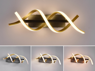 LED Wandleuchte, Switch Dimmer, messing, CCT, H 47 cm