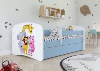 Bjird Kinderbett Babydream 180x80 cm 160x80 cm 140x70 cm (optional mit Matratze, mit Schublade Rausfallschutz und Lattenrost), verschieden Farben und Varianten für Mädchen und Jungen